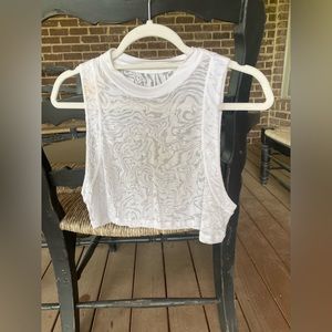 WHITE GYMSHARK TANK
